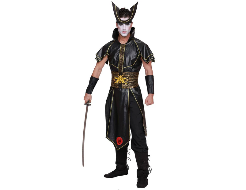 Japanese Samurai Warrior Deluxe Mens Fancy Dress Costume Mens