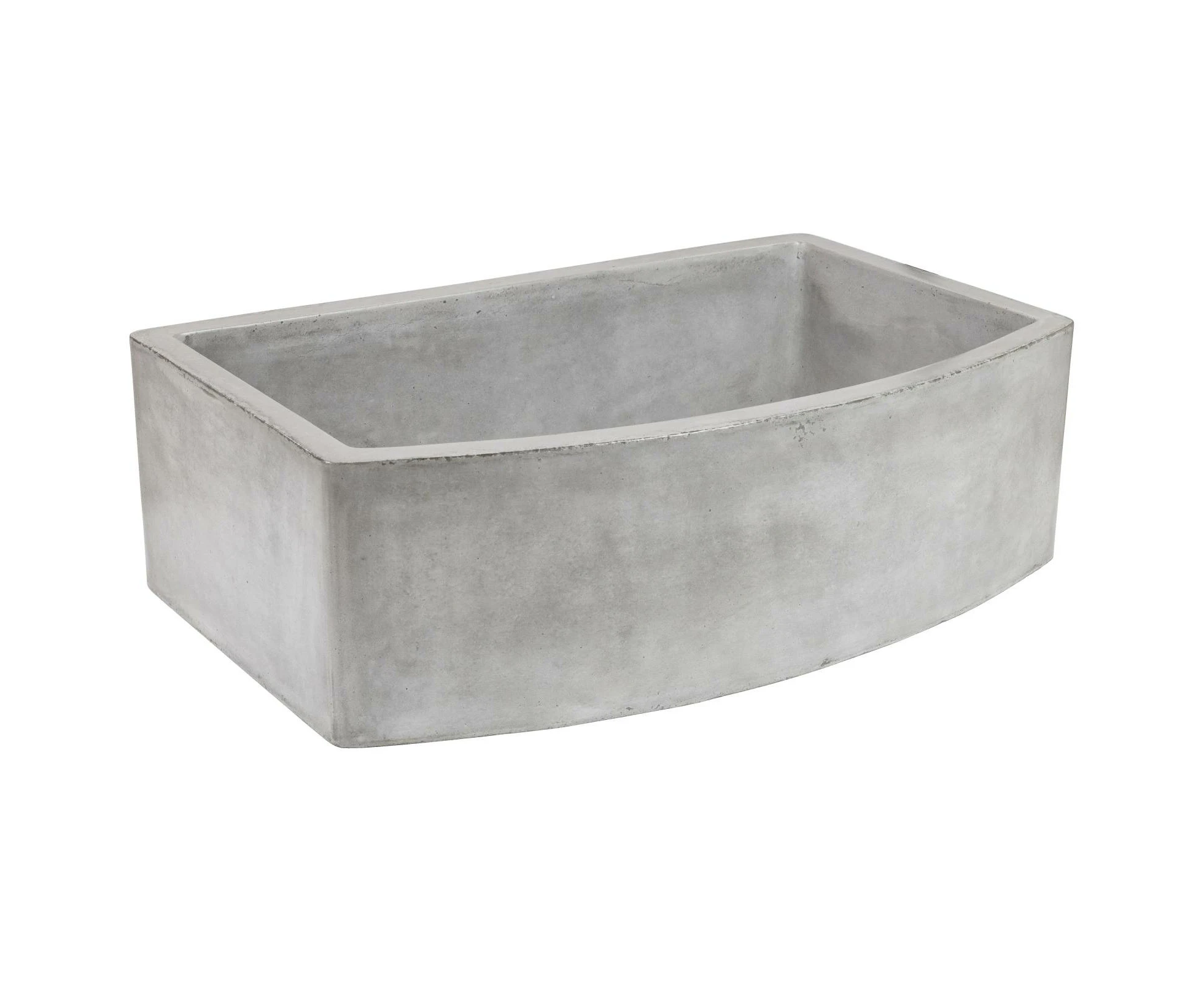 Quartet Farmhouse 83x52x26 Concrete Sink,  Dark Grey - Dark Grey Dark Grey Polished Concrete