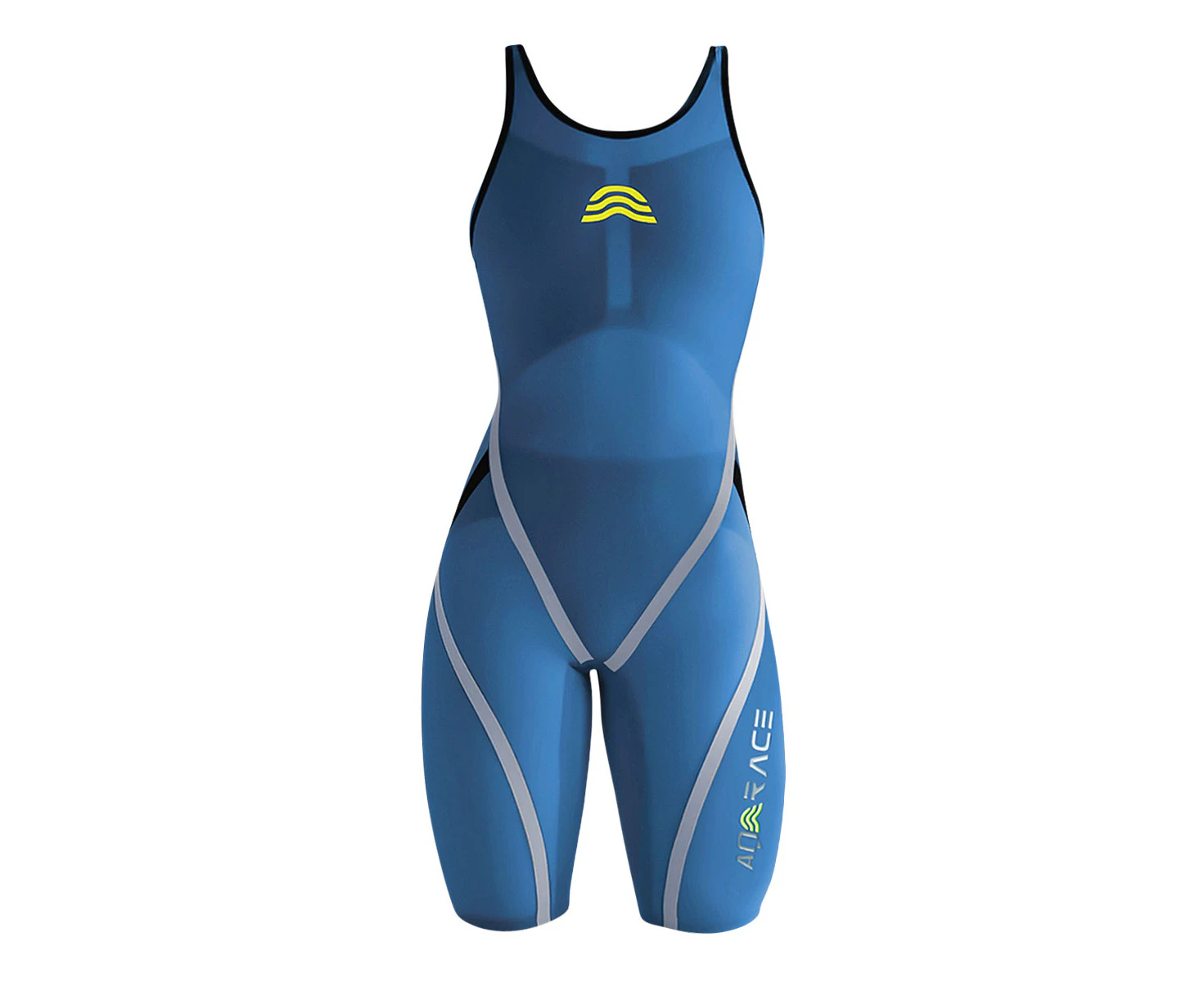 AquaRapid AQRace Womens Kronos Openback Kneesuit - Blue