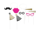 Black & Gold General Birthday Photo Booth Props 10 Pack