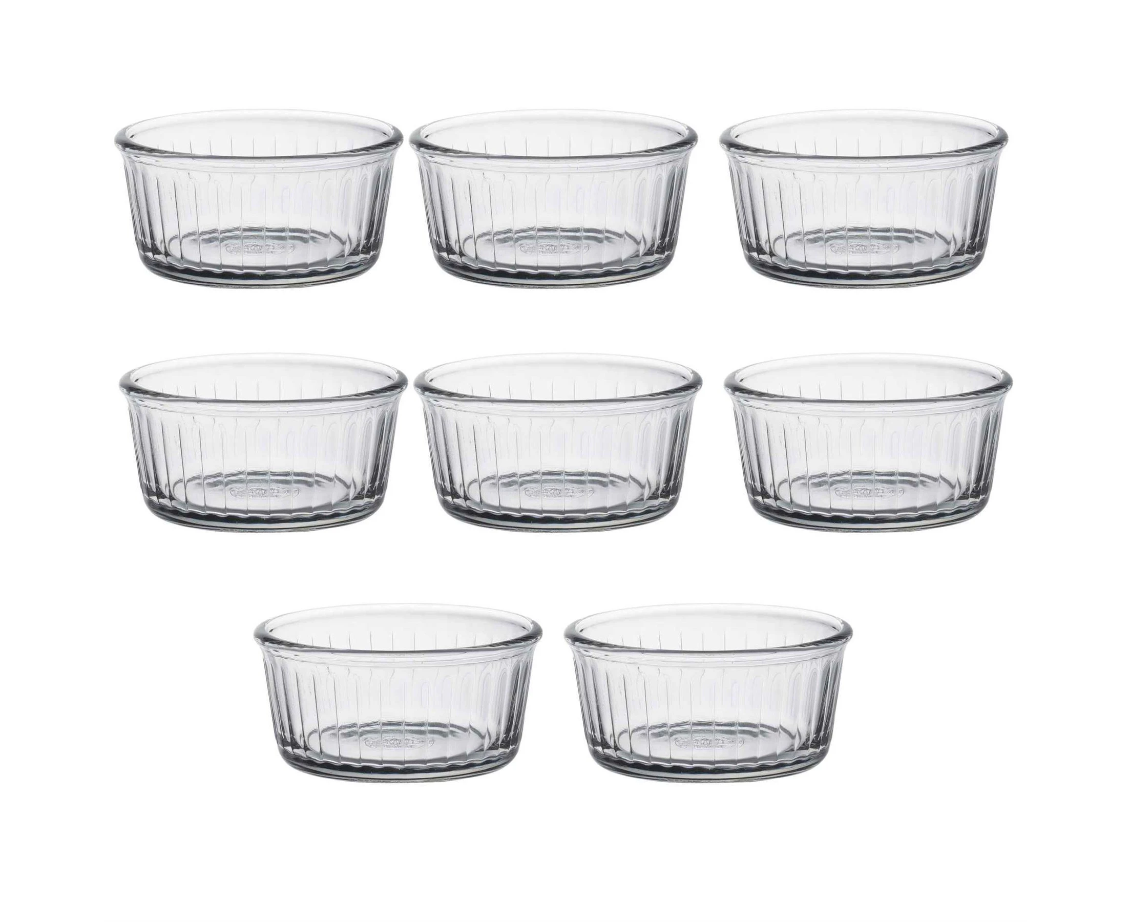 Duralex Oven Chef Glass Ramekins for Creme Brulee, Desserts - 8.5cm - Pack of 8