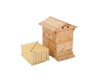 Auto Honey Beehive + 7 Frames Beekeeping Kit Langstroth Wooden Bee Hive Box