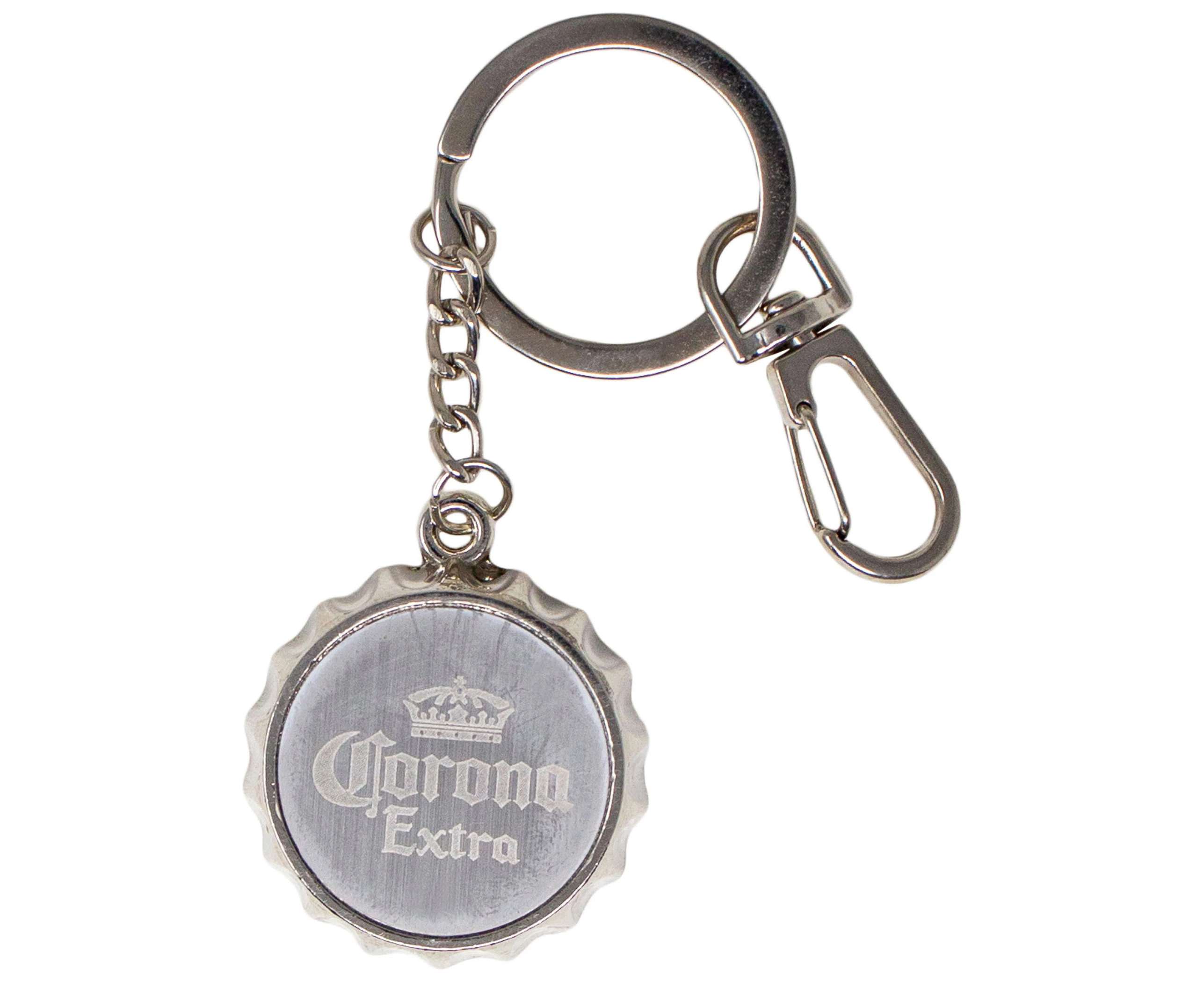 Corona Extra Silver Bottle Cap Keychain