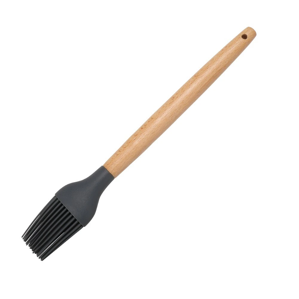 RongXian ZJ-XY009 Silicone Basting Brush Wooden Handle