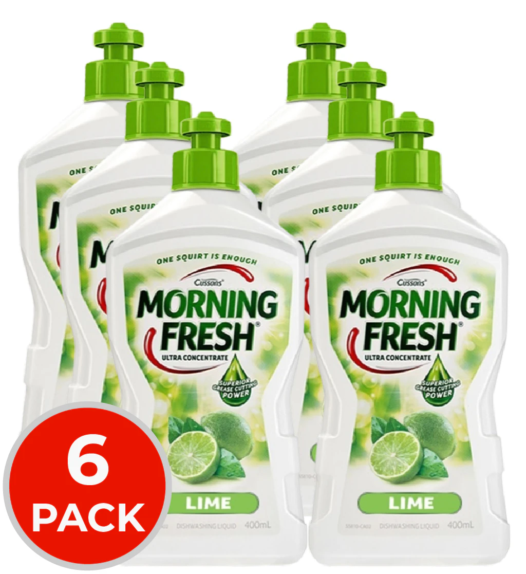 6 x Morning Fresh 400mL Dishwashing Liquid Lime