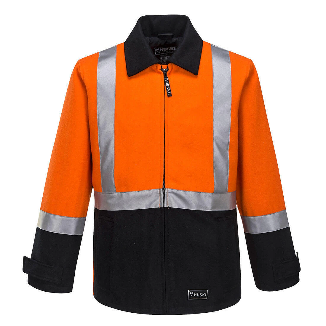 Huski Flame Resistant Welder Jacket Men's - Orange-black