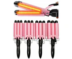 Triple 3 Barrel Ceramic Hair Curler Curling Iron Salon Styler Crimper Waver Hot [28mm]