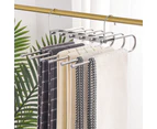 Multiple Layers Magic Pants Hangers Scarf Hangers Towel Rack Closet Hanger Organizer-6 Rods