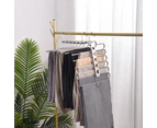 Multiple Layers Magic Pants Hangers Scarf Hangers Towel Rack Closet Hanger Organizer-6 Rods