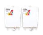 2pce Single Thick Artist Canvas Set 30cm x 40cm with Matching Pine Easel