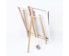 2pce Single Thick Artist Canvas Set 30cm x 40cm with Matching Pine Easel
