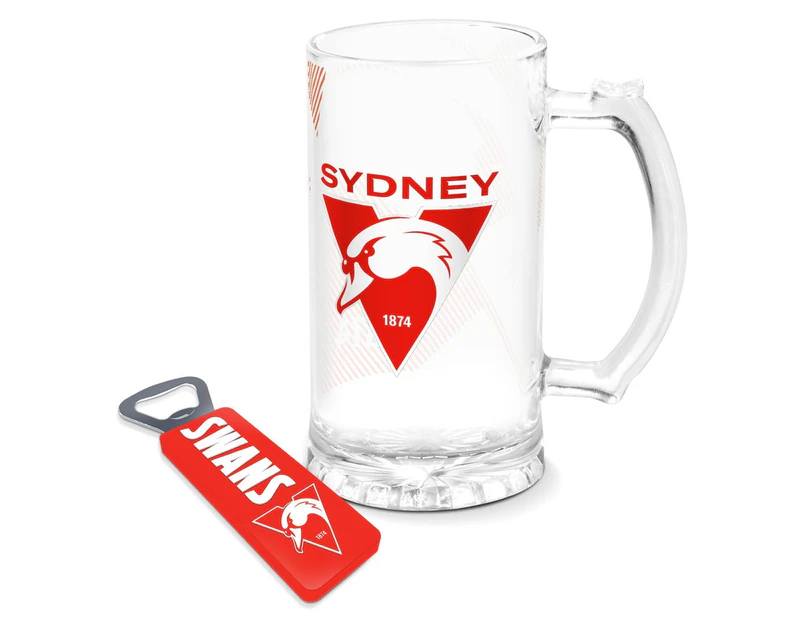 Sydney Swans AFL Stein and Bottle Opener Pack