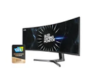 Samsung CRG9 49in 120Hz FreeSync2 Dual QHD Ultra-Wide Curved Gaming VA QLED Monitor LC49RG90SSEXXY