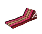 Thai kapok cushion Day bed roll out mattress 3-Folds with backrest Cushion -100% Thailand handmade Kapok-Blue