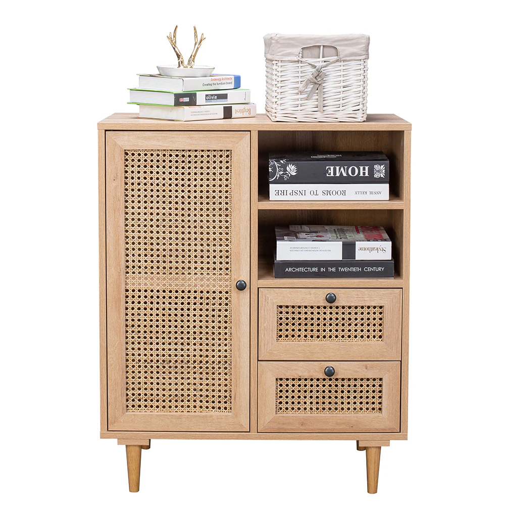 Natura Rattan Buffet Sideboard Storage Cabinet Hallway Table With Drawers