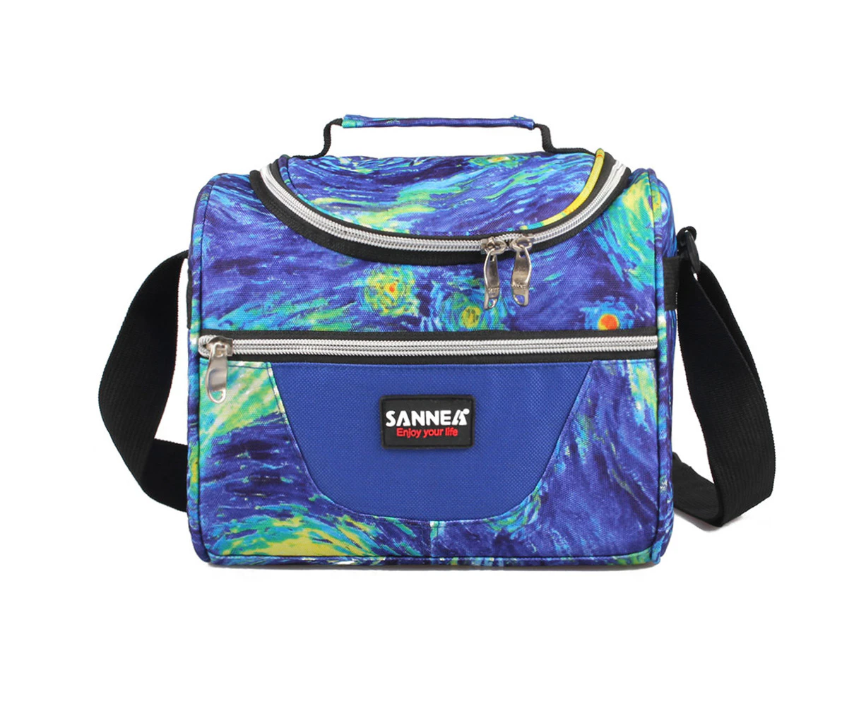 Sannea Large Durable Insulated Cooler Lunch Bag-Blue