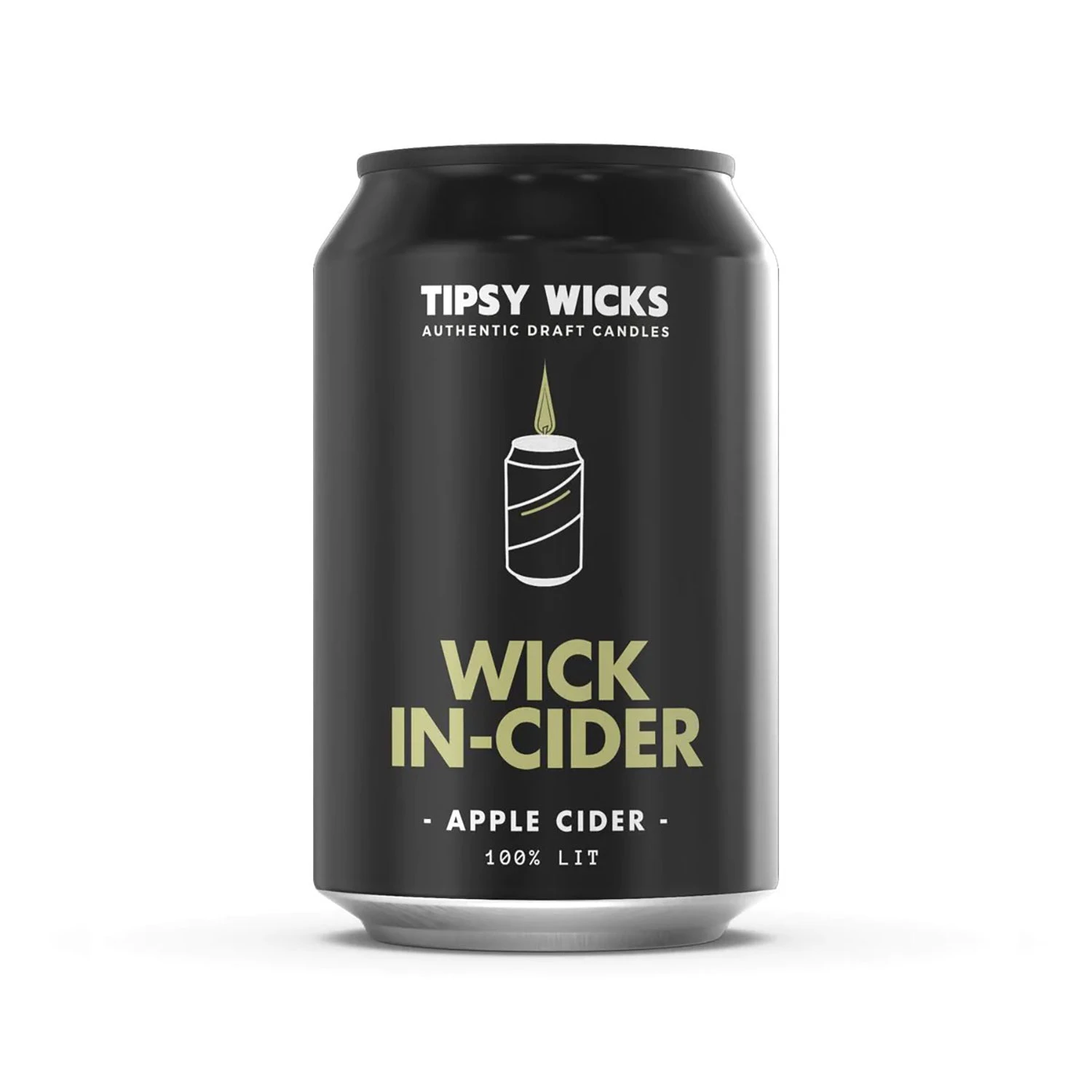 Tipsy Wicks - Alcohol Scented Soy Wax Candle (300mL Can Size) - Wick In-Cider