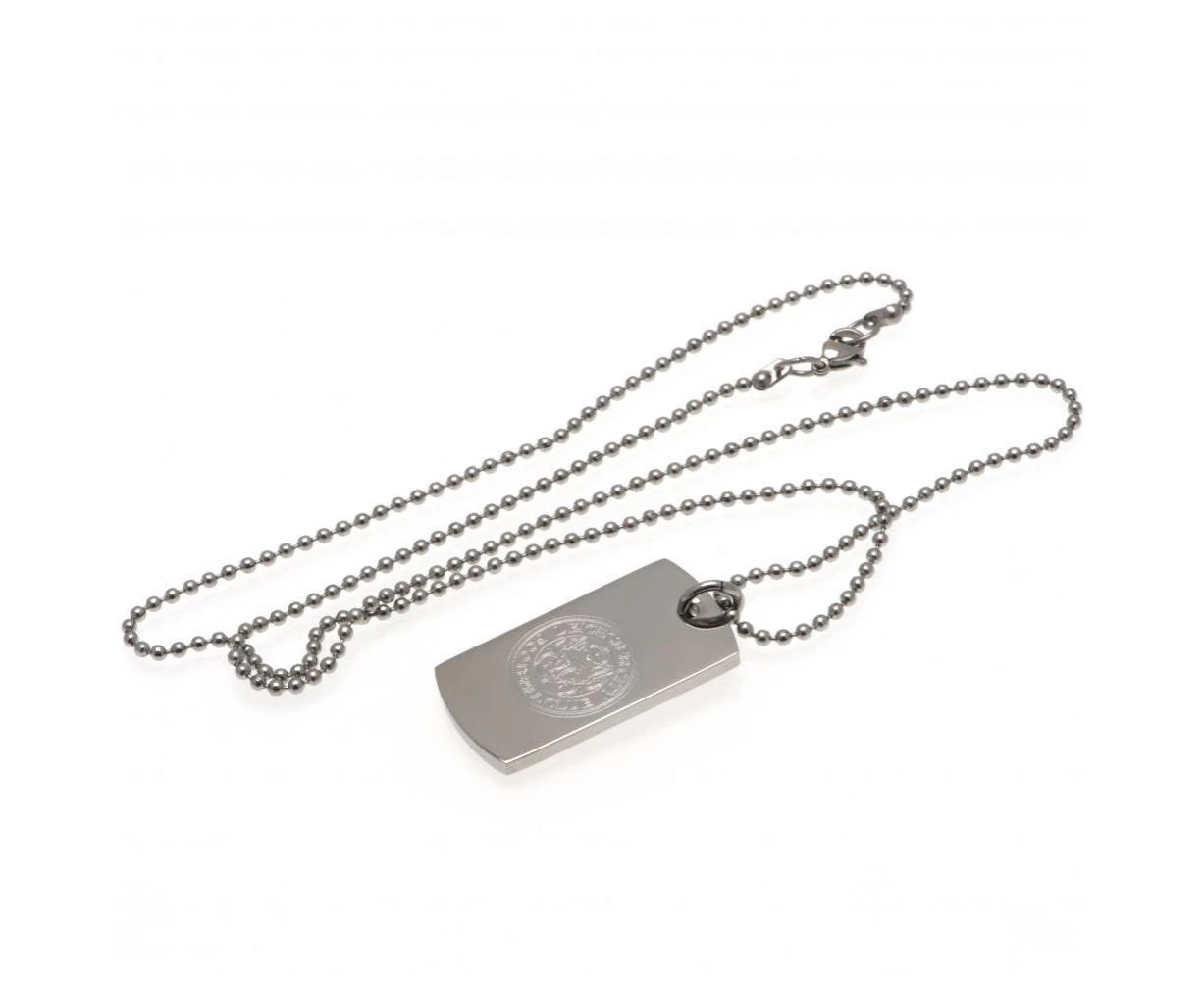 Leicester City FC Engraved Dog Tag And Chain (Silver) - TA7637