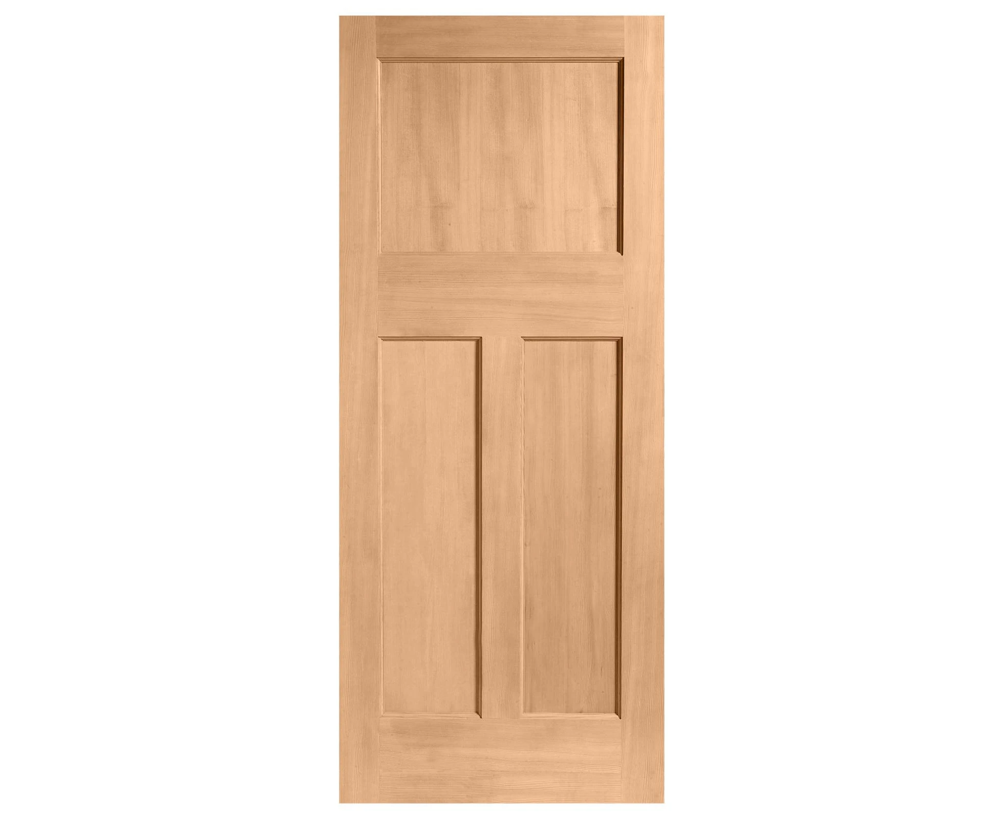 Edwardian Internal 3 Panel 82cm Door, Raw Hemlock Raw Hemlock Veneer - Other Raw Hemlock Veneer