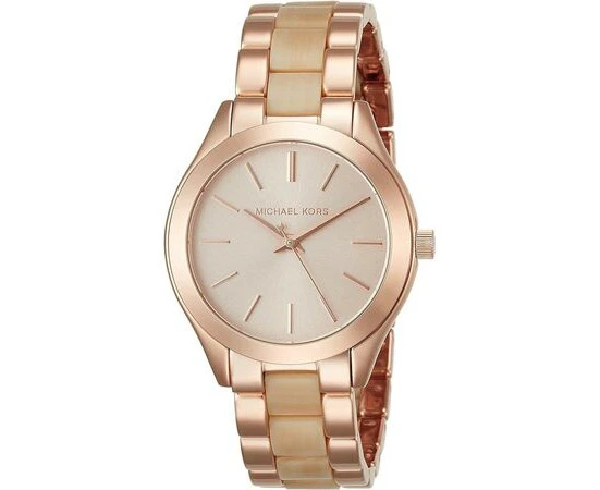 Michael Kors Mini Slim Runway Rose Gold Dial 33mm Womens Watch MK3701