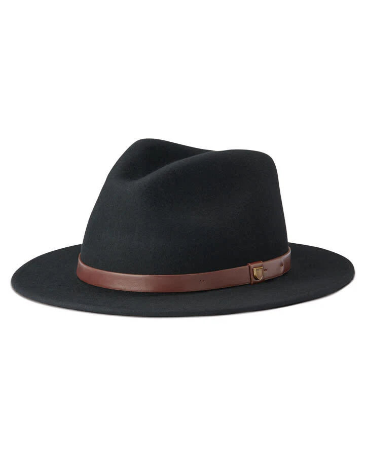 Brixton Hat Messer Adjustable Fedora Black - Black