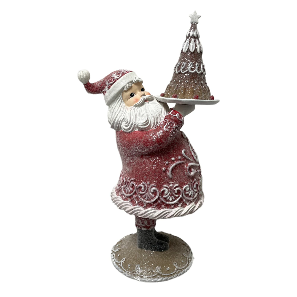 Red Santa Gingerbread with Cake 42cm