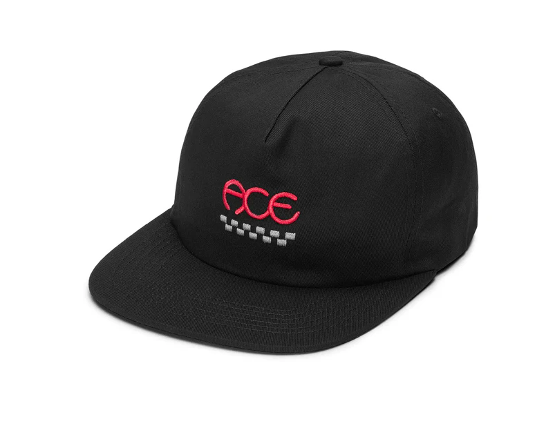 Ace Hat 5 Panel Finish Black - Black
