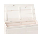 vidaXL Outdoor Cushion Box White 100x50x56 cm Solid Wood Fir