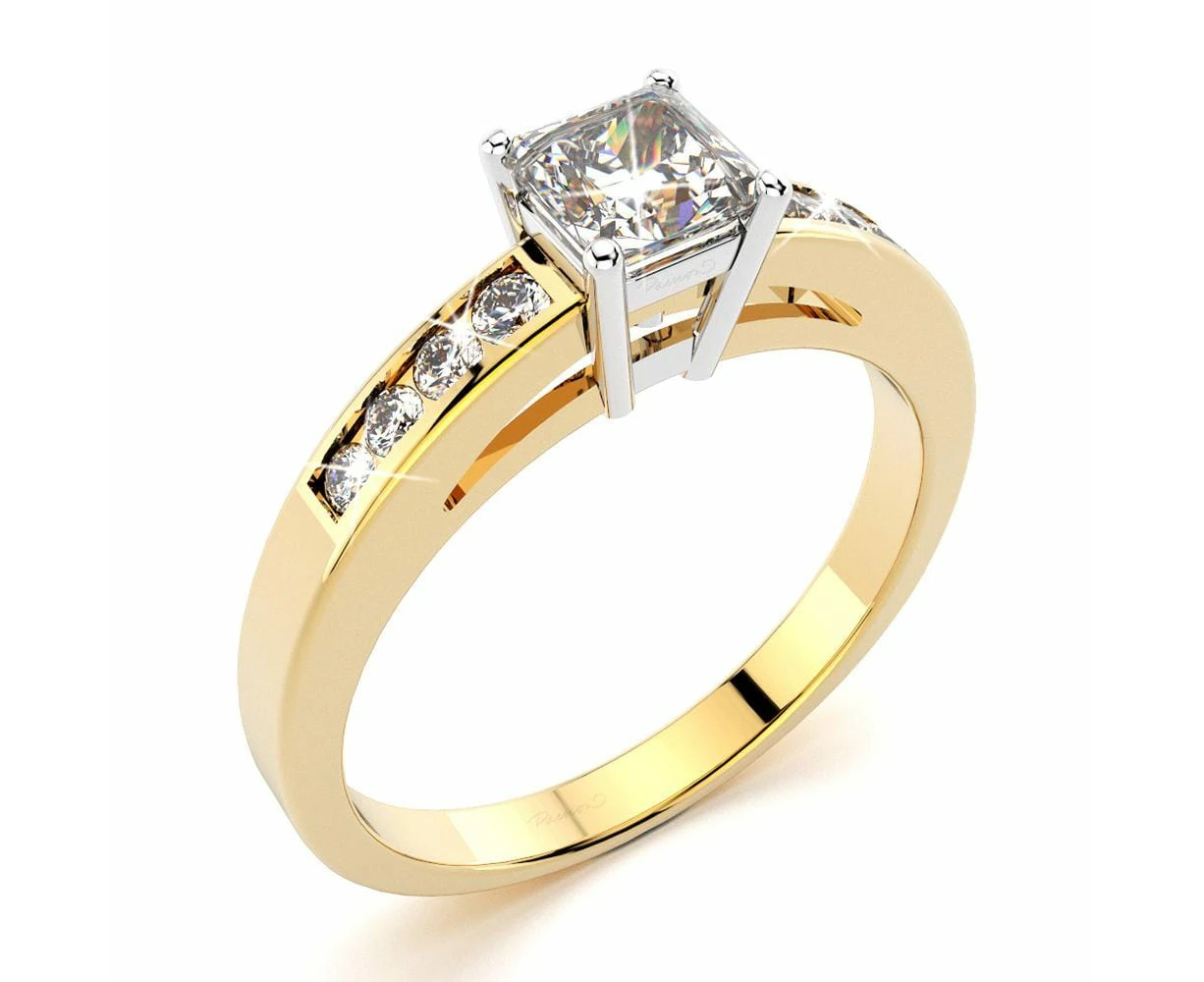 0.85ct. tw. Channeau Diamond Engagement Ring (JAA/NCJV Certified)