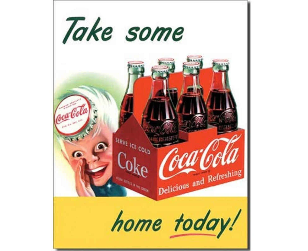 Coke Sprite Boy Take Home Metal Tin Sign