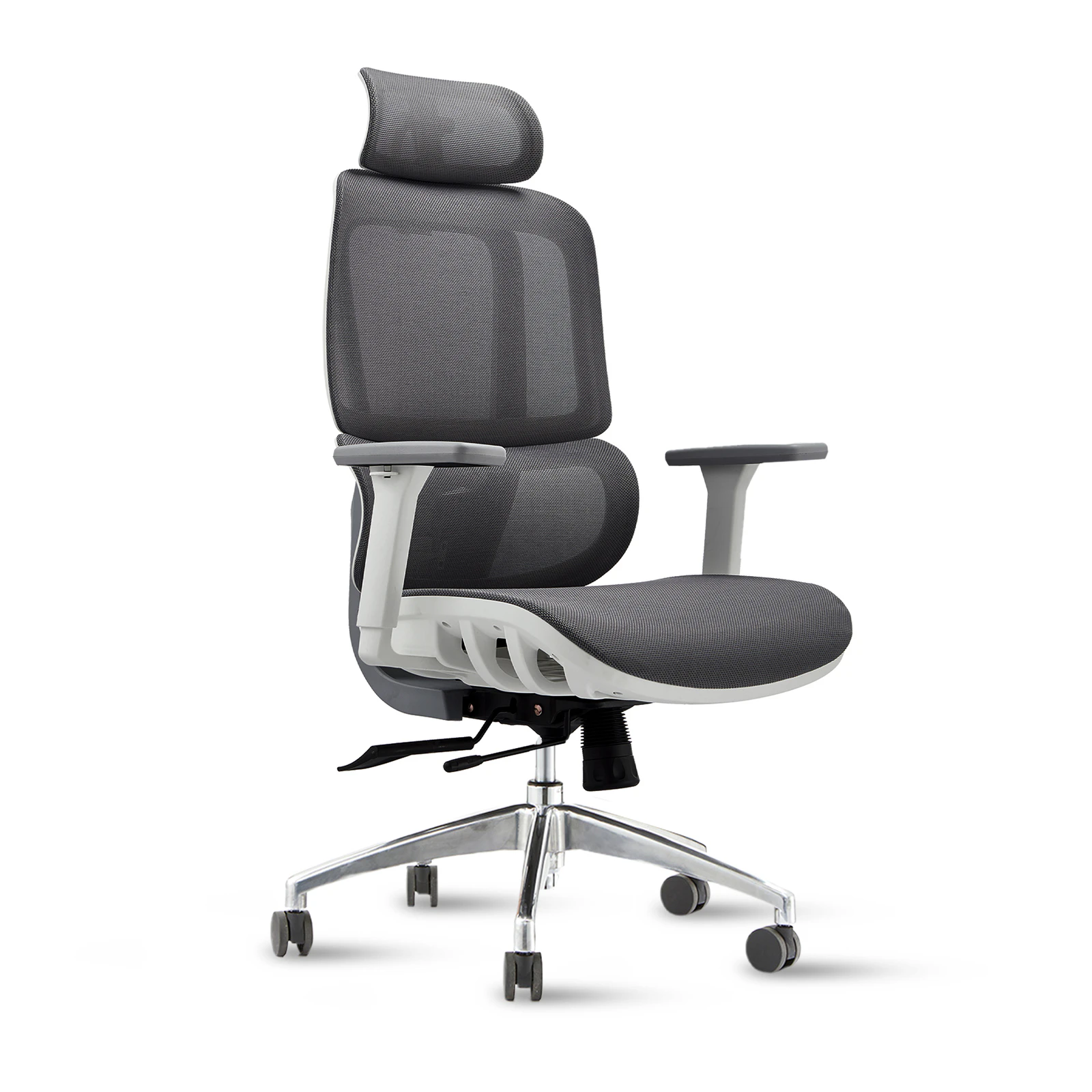 MIUZ Office Chair Executive Computer Chairs Study Home Mesh Lumbar Back Seat Recliner - Grey