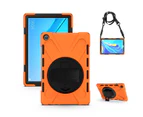 WIWU OnePiece Tablet Case Bulit-in Kickstand/Hand+Neck Strap For HuaWei MediaPad M6 10.8" 2019/Matepad 10.8"-Orange