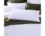 Bamboo Cotton 650TC Sateen Plain White Doona Quilt Cover Set