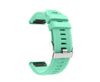 WIWU 22mm Silicone Watchband With Silver Buckle Quick Release Strap For Garmin Fenix 5-Teal