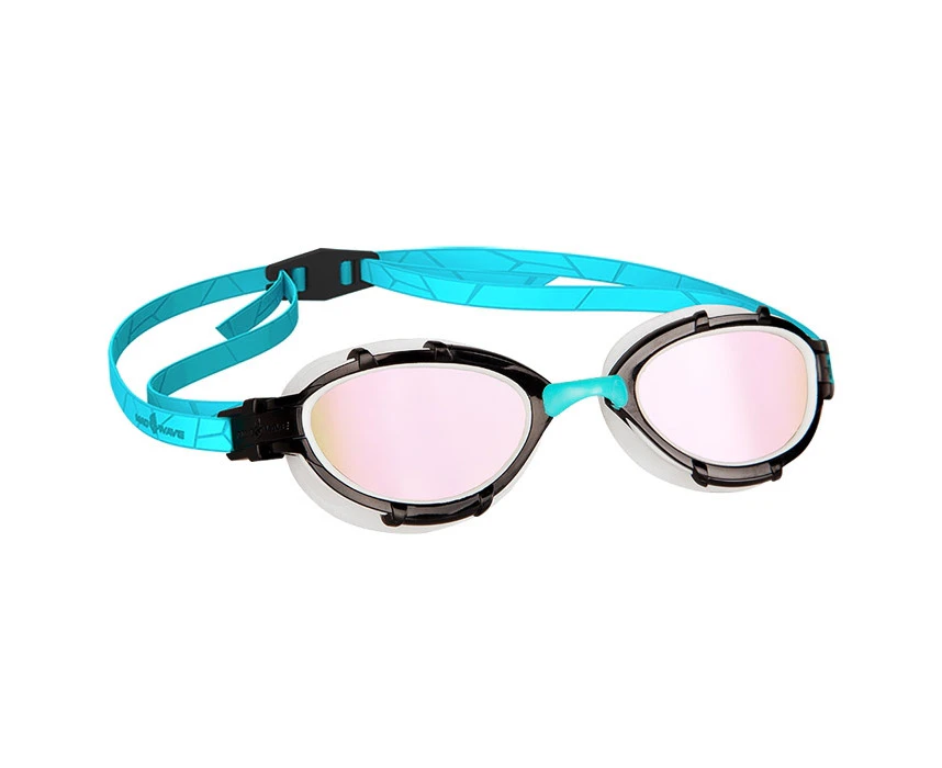 Mad Wave Triathlon Rainbow Mirrored Goggles - Blue