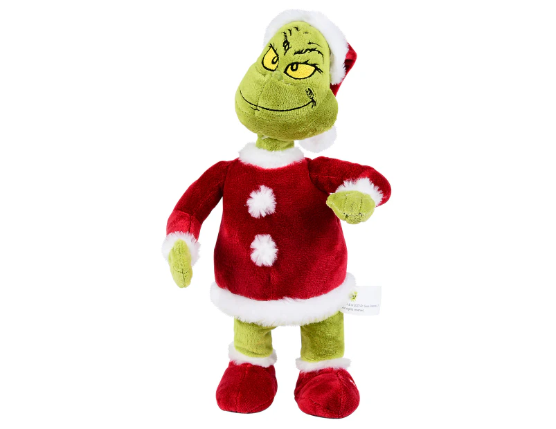 Mr Grinch Singing & Dancing In A Santa Suit Christmas Animation - 28cm