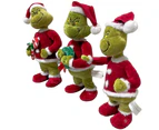 Mr Grinch Singing & Dancing In A Santa Suit Christmas Animation - 28cm