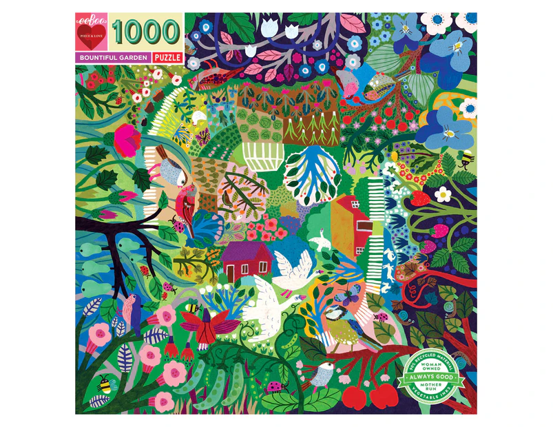 eeBoo - Bountiful Garden Puzzle 1000pc