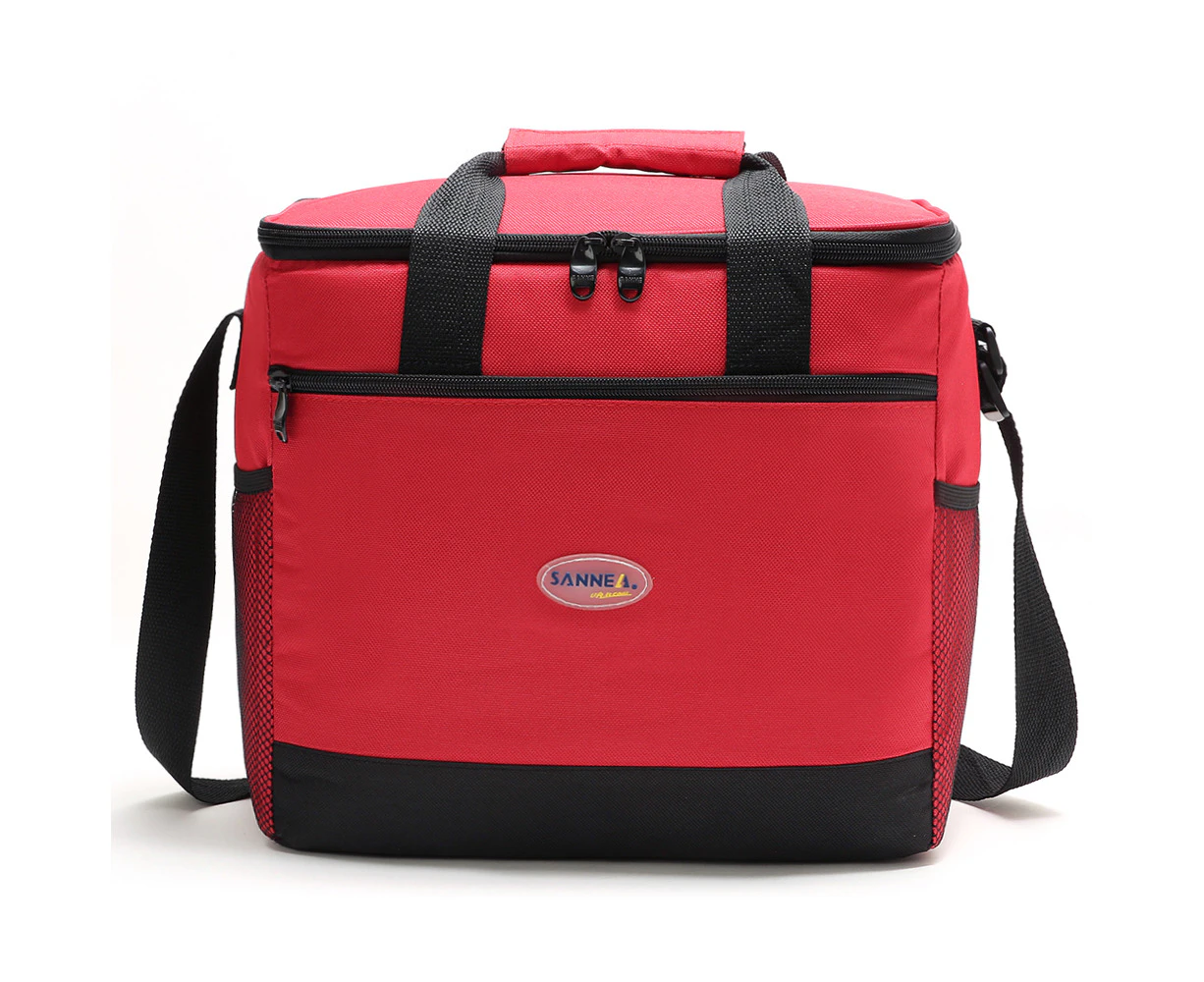 Sannea Insulated Lunch Box Lunch Bags Large Capacity Lunch Bag-Red