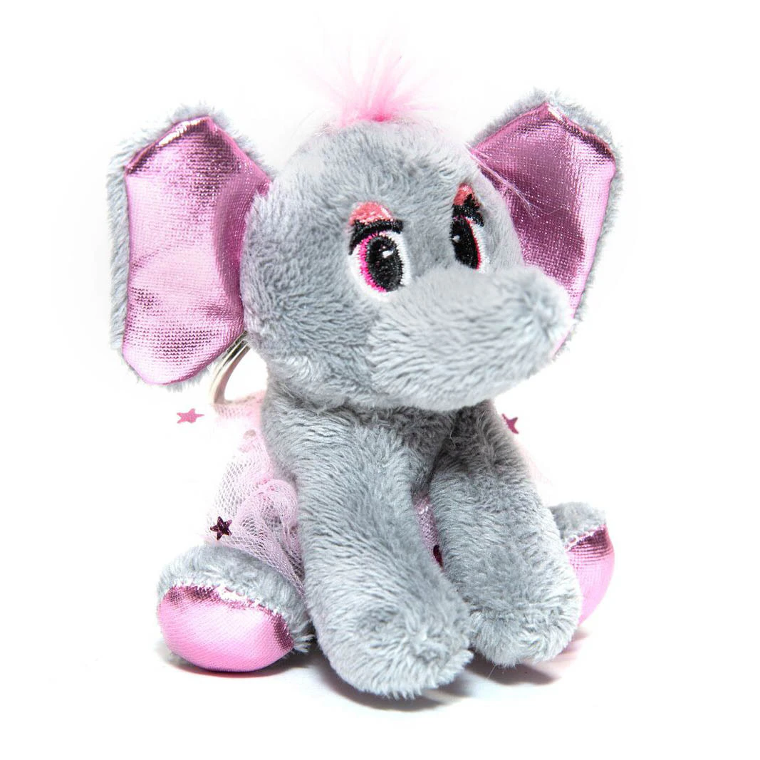 Mad Ally - Ballerina Buddies - Plush Keyring 9cm - Ellie Elephant