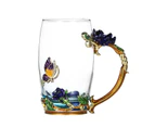 Blue Rose Enamel Craft Water Cup Drink Mug Big Size