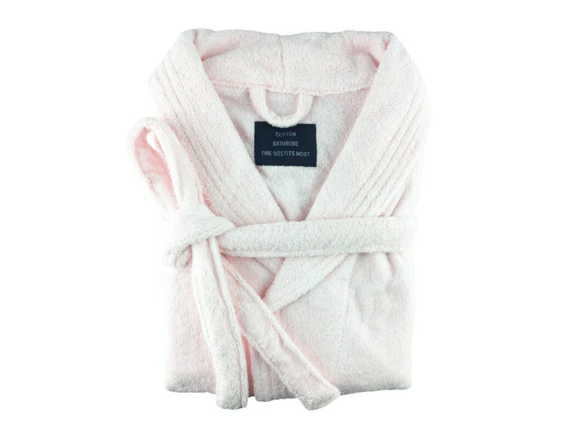 Egyptian Cotton Terry Bath Robe Luxury Towels - BabyPink