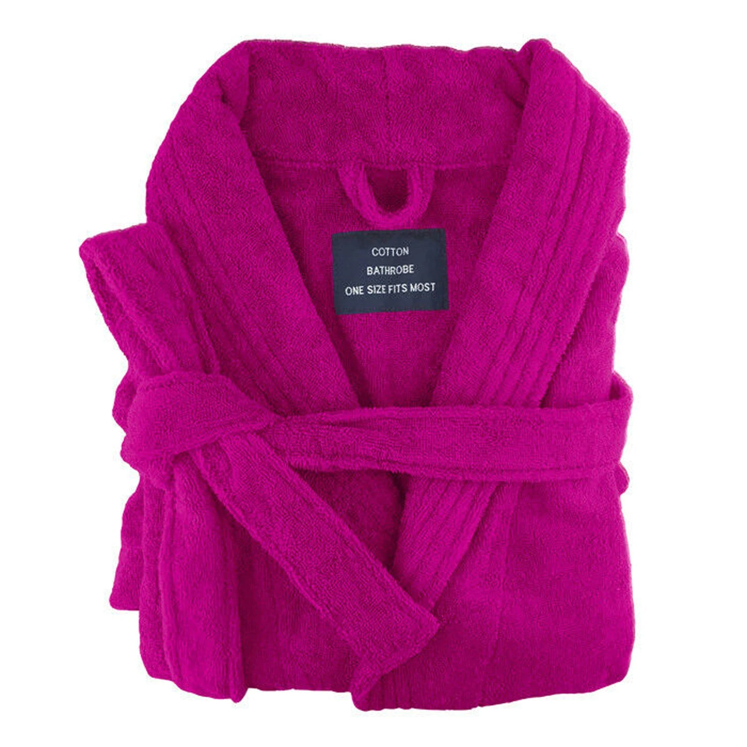 Egyptian Cotton Terry Bath Robe Luxury Towels - Fuchsia