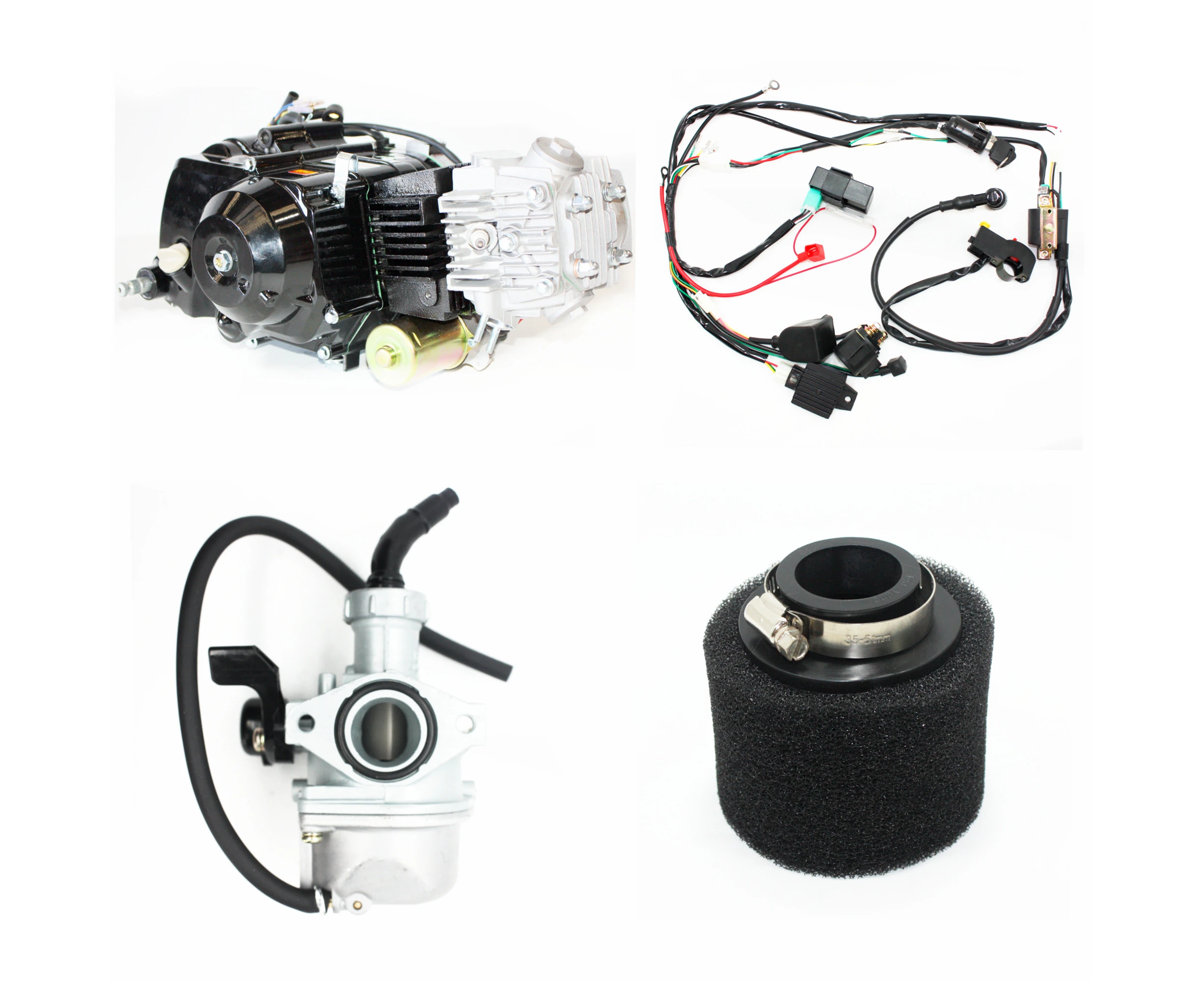 125cc Kick Electric Start Semi Auto Engine + Wiring Kit + Carb PIT PRO Dirt Bike