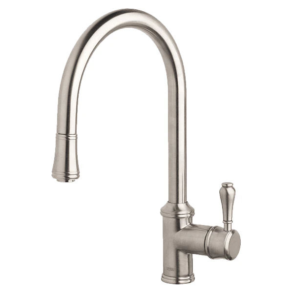 Abey Provincial Single Lever Kitchen Mixer with Pull Out Brushed Nickel