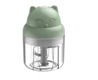 Cordless Electric Mini Garlic Chopper Kitchen Food Blender for Ginger Chili -Green