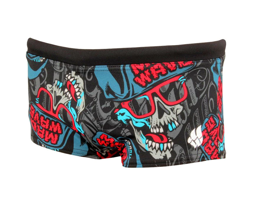 Mad Wave Boys Jolly Roger Swimming Trunks - Black