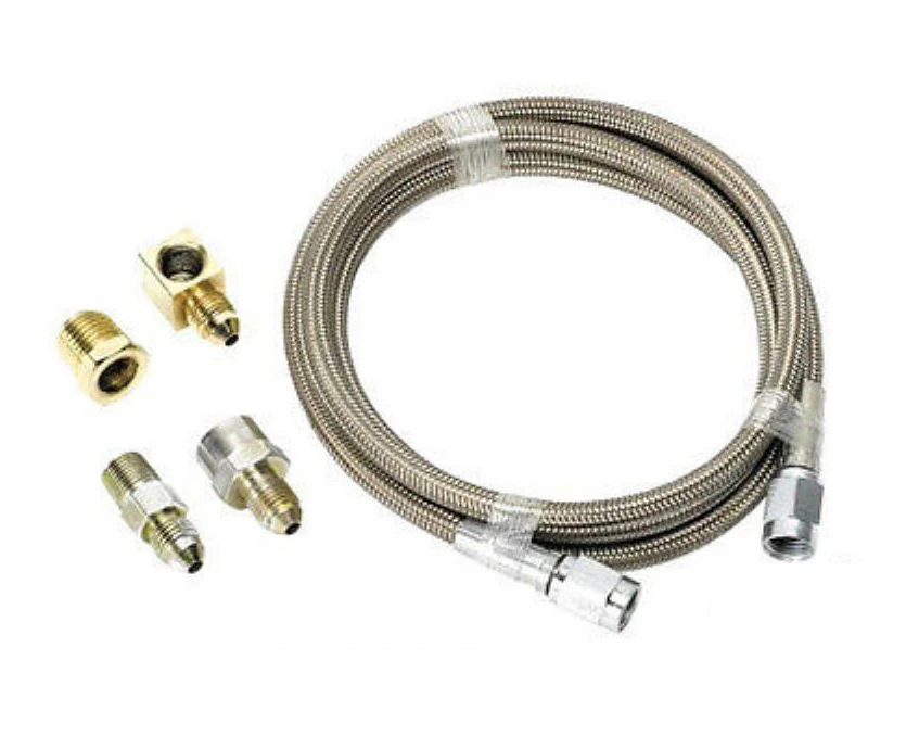 Elite Performance -4 Braided Oil / Fuel Pressure Gauge Braided Line Kit 3 Foot