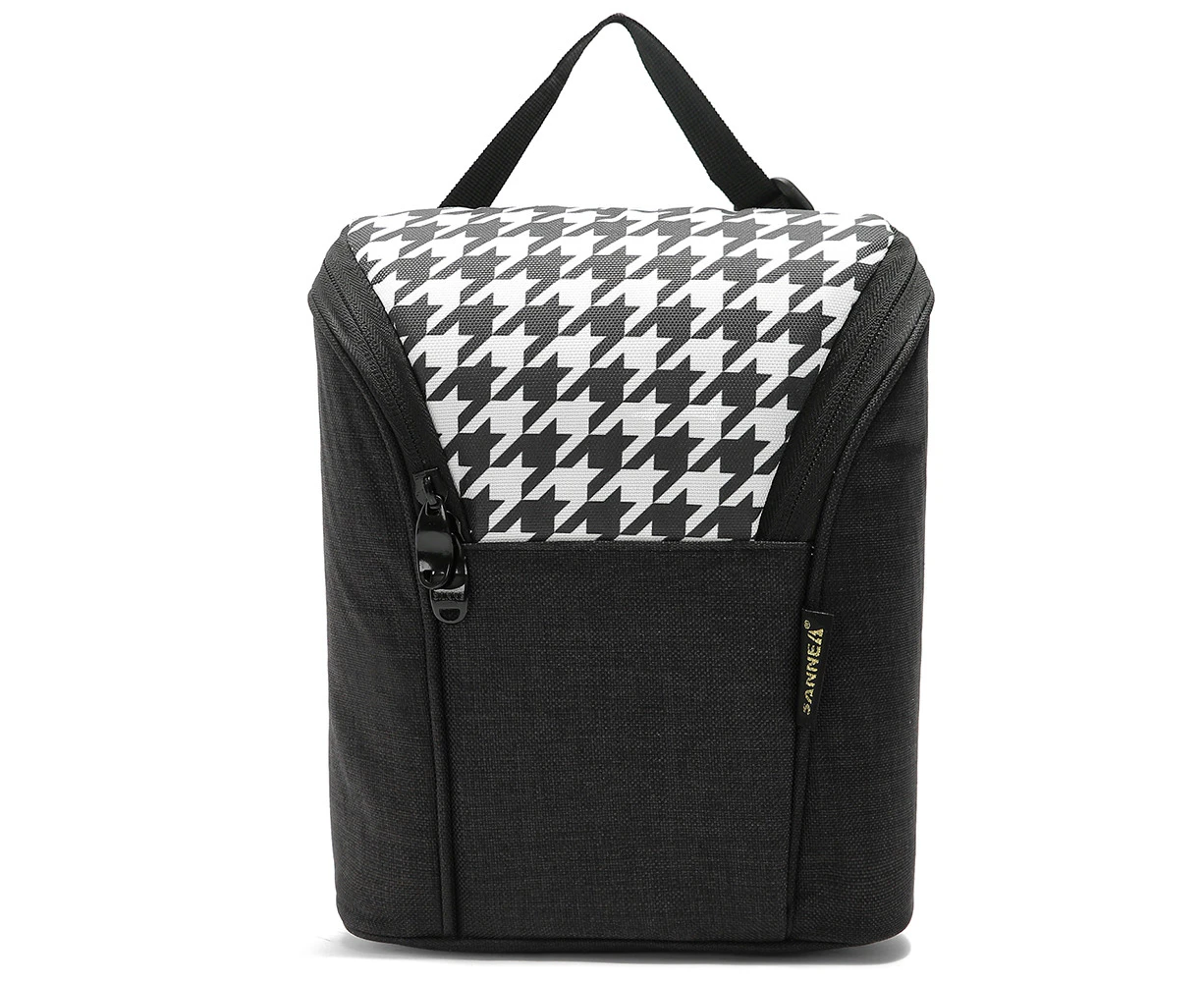 Sannea Lunch Box Insulated Lunch Bag Large Cooler Tote Bag for Men Women-Black White