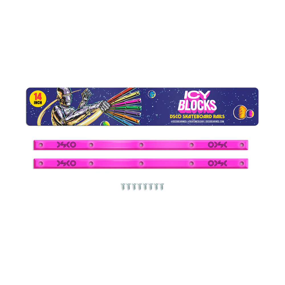 DSCO Icy Blocks Pink Comet Skateboard Rails/Ribs